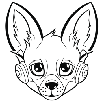 Cartoon chihuahua coloring page on white background outline sketch drawing vector car drawing cartoon drawing wing drawing png and vector with transparent background for free download