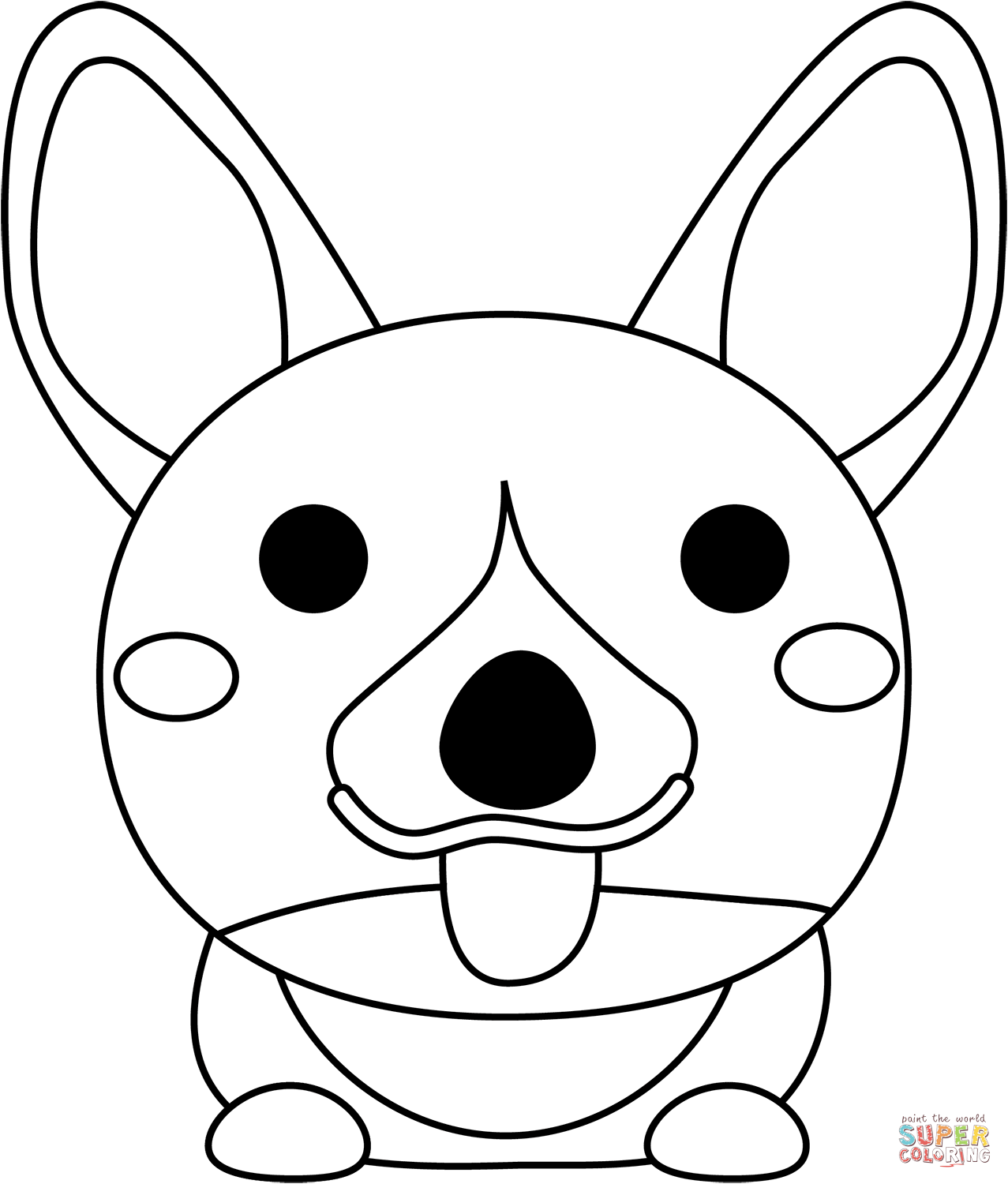 Welsh corgi coloring page free printable coloring pages