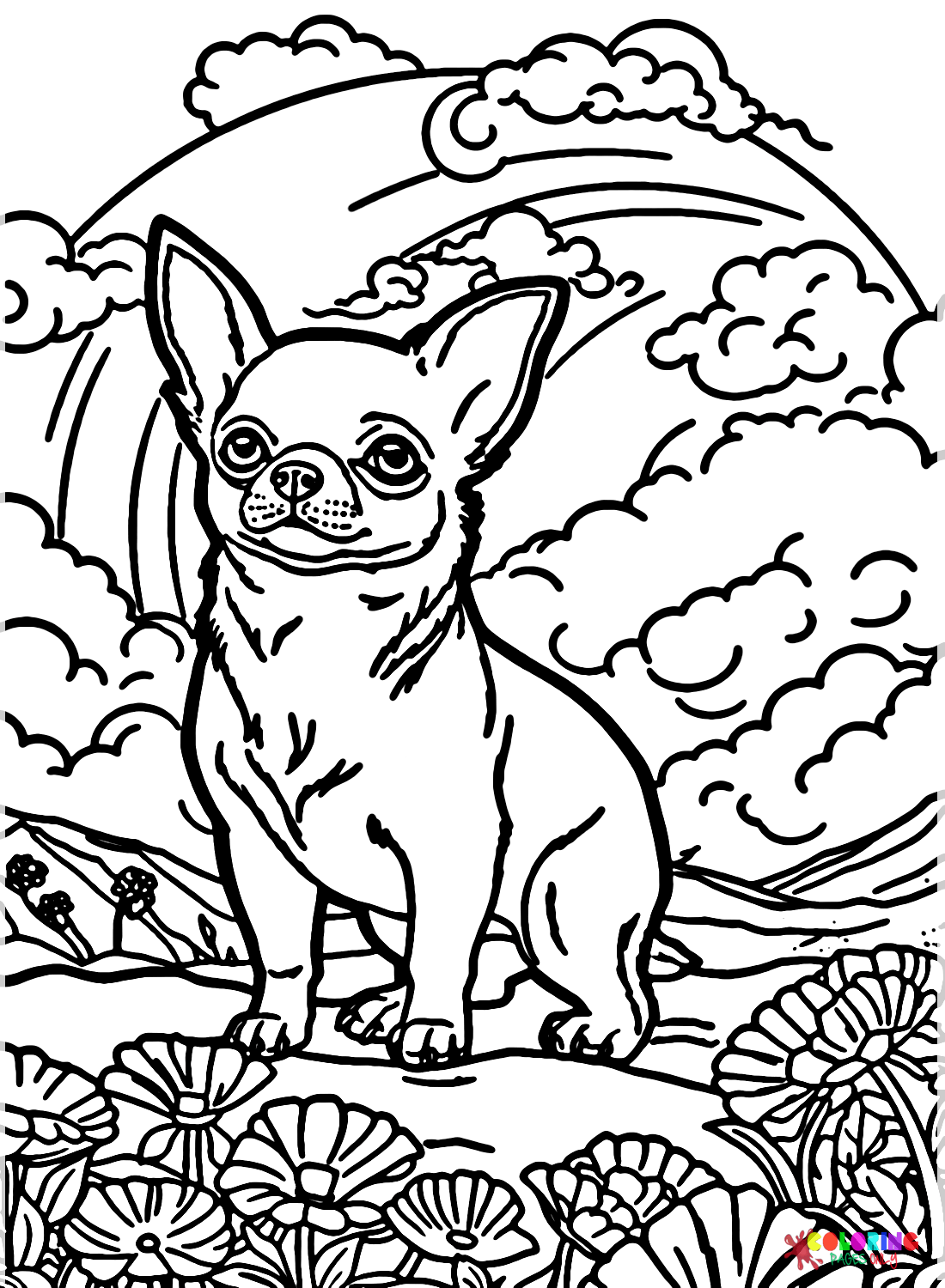 Chihuahua coloring pag