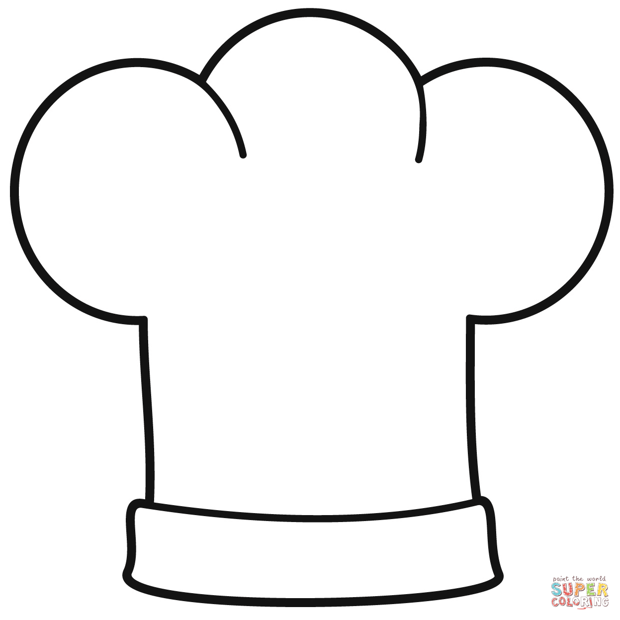 Chef hat coloring page free printable coloring pages