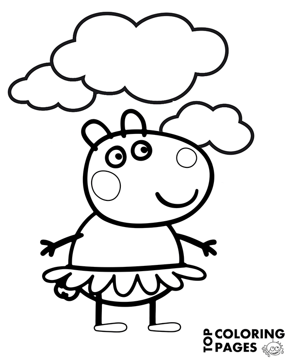 Printable suzy the sheep coloring page