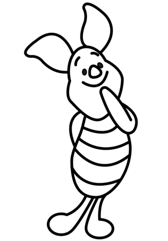 Chibi piglet coloring page free printable coloring pages