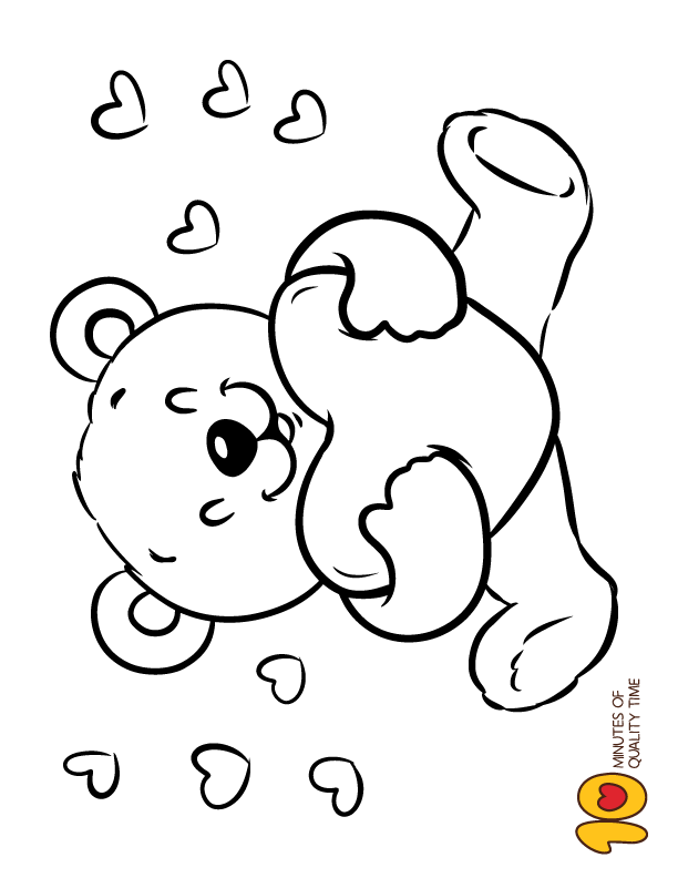 Teddy bear holding a heart coloring page valentine coloring pages heart coloring pages valentine coloring