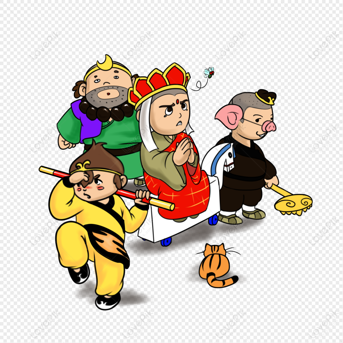 Childrens day four childrens journey to the west png transparent image and clipart image for free download