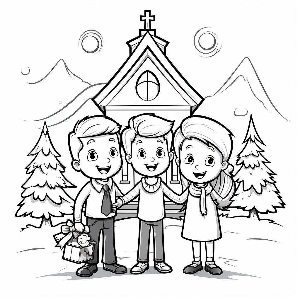 Christian christmas coloring pages