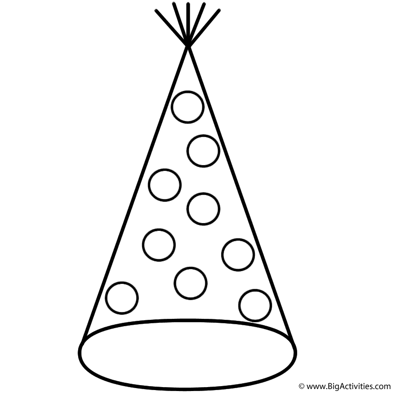 Party hat with dots