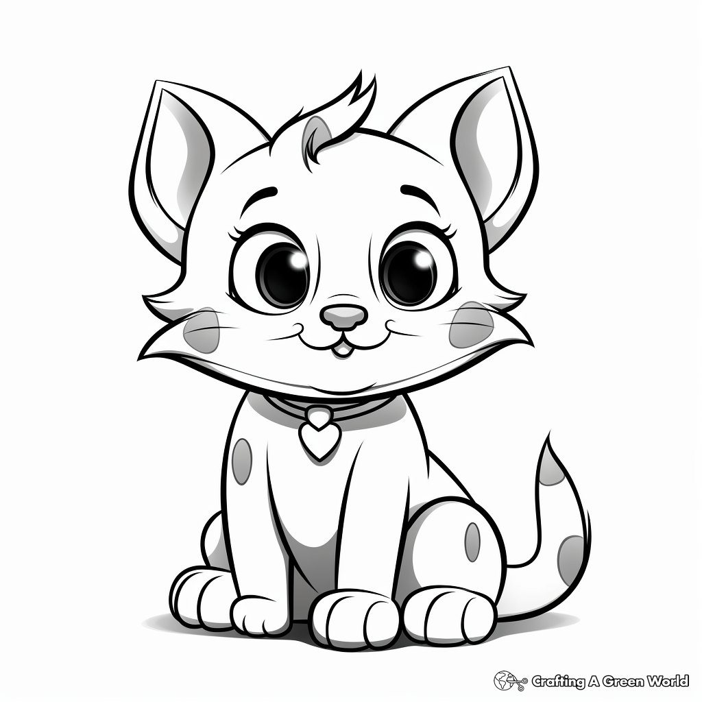 Cat book coloring pages
