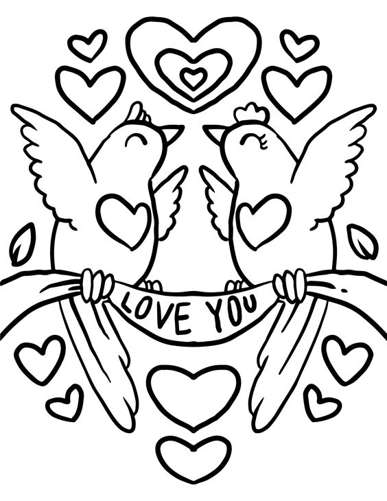 Free printable valentines day coloring pages for adults