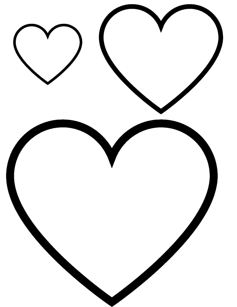 Free printable heart templates and heart coloring sheets