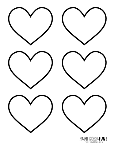 Blank heart shape coloring pages crafty printables at