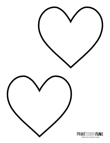 Blank heart shape coloring pages crafty printables at