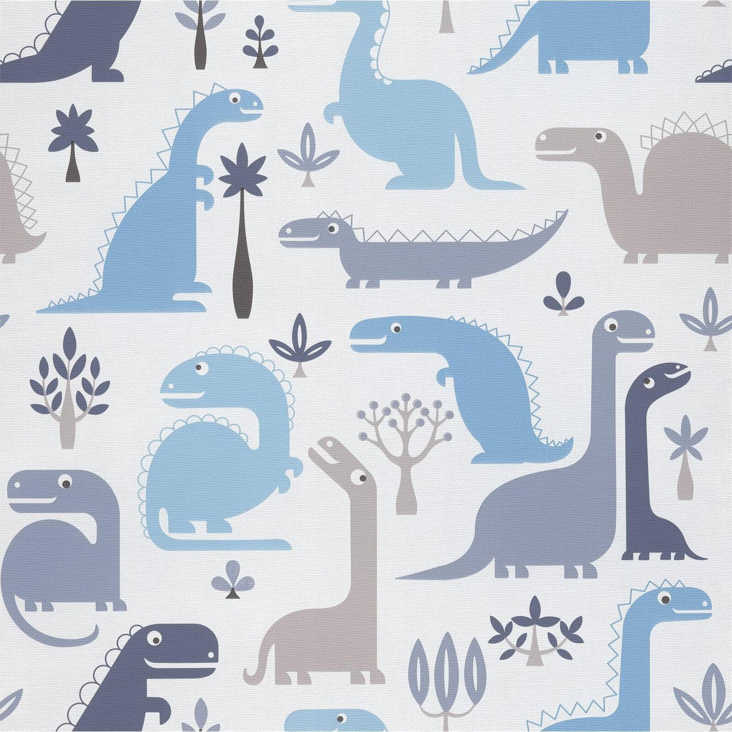 Grande dinosaurs blue paste the wall wallpaper