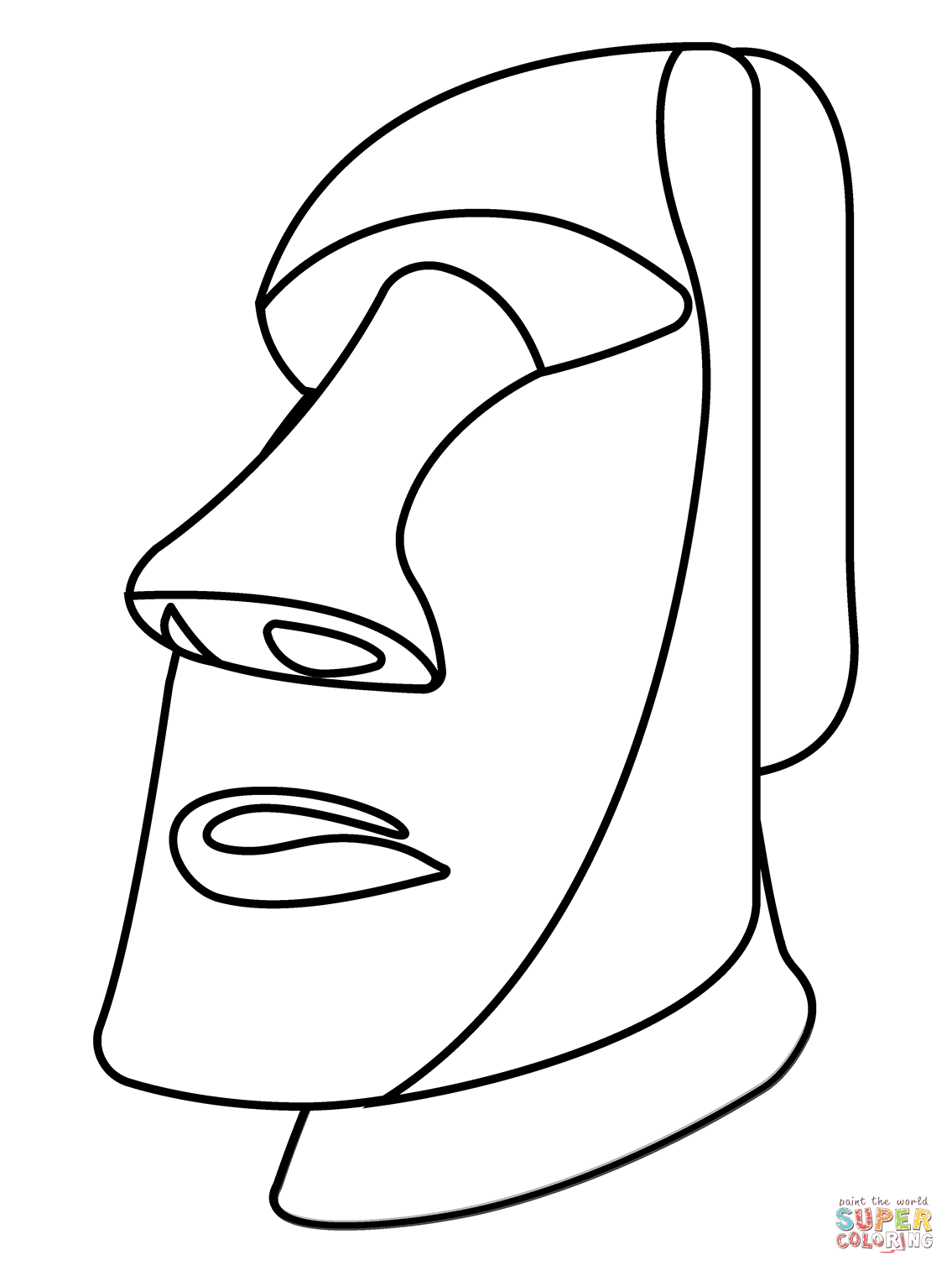 Moai emoji coloring page free printable coloring pages