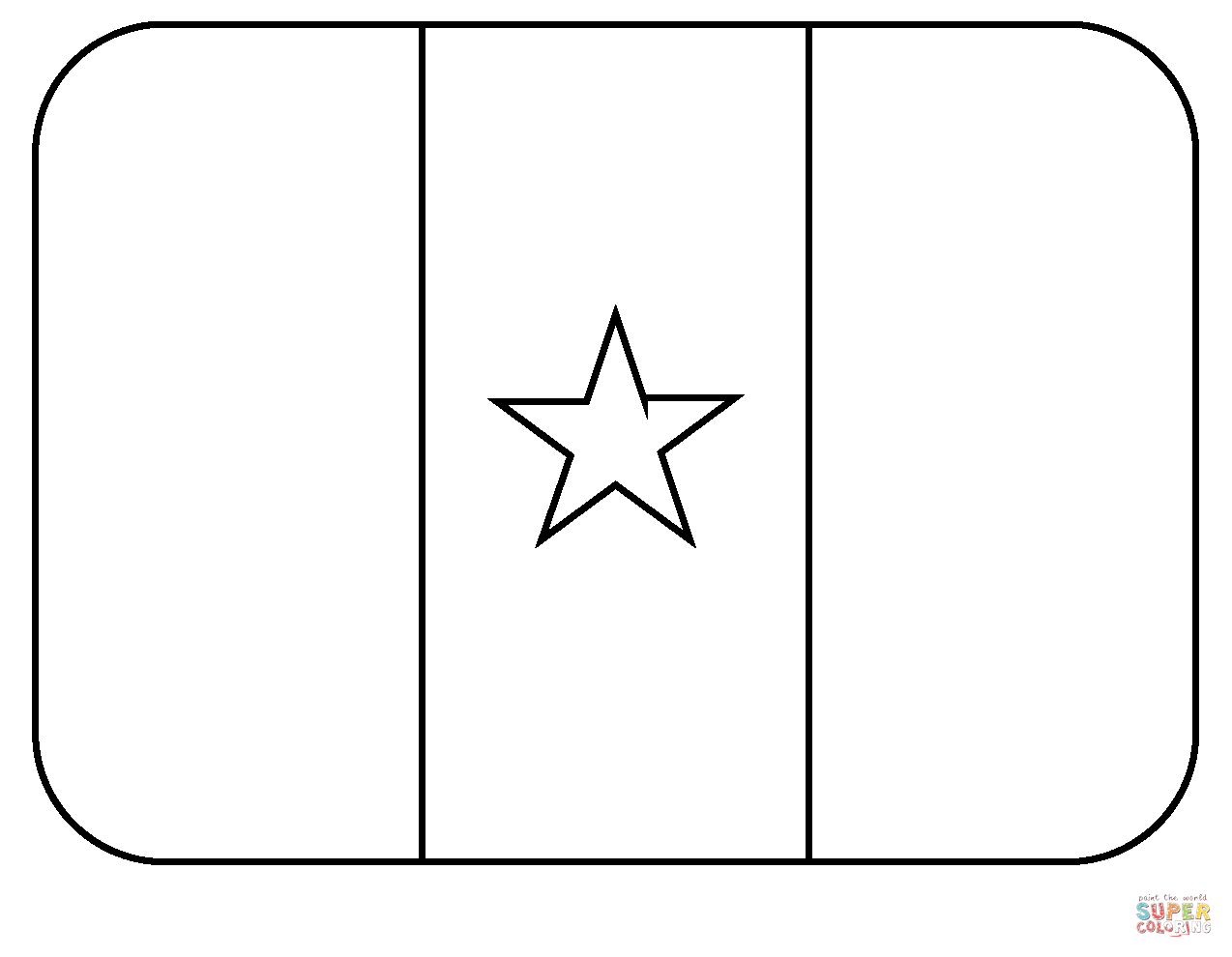 Flag of senegal emoji coloring page free printable coloring pages