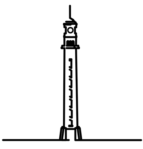 Concepcion clocktower coloring page free printable coloring pages