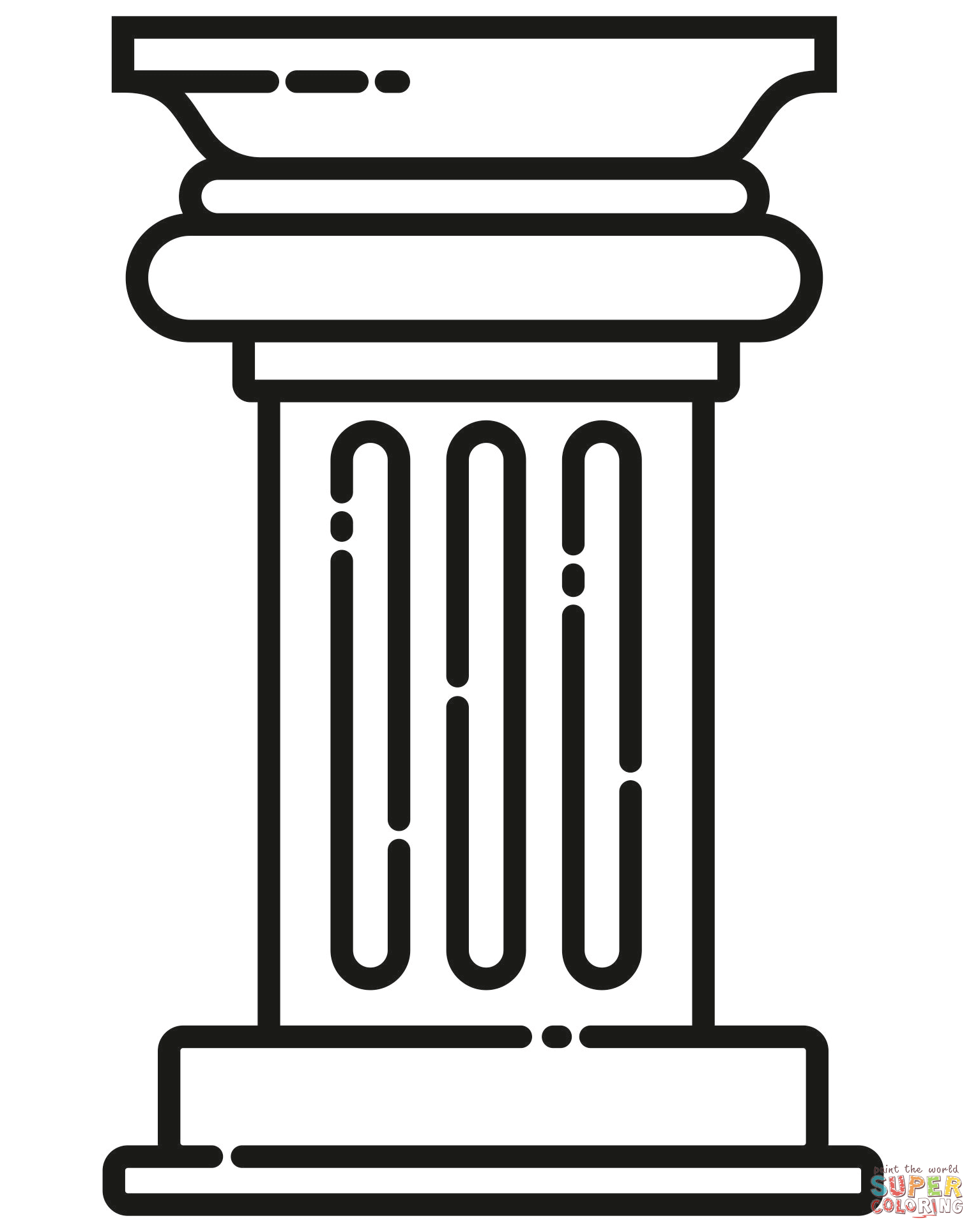 Roman pillar coloring page free printable coloring pages