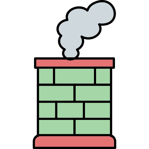 Chimney generic thin outline color icon