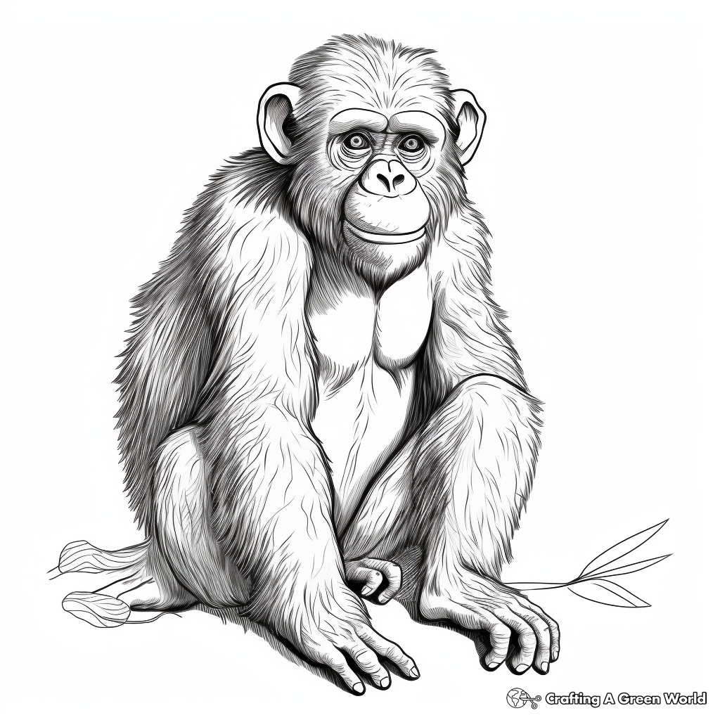 Chimpanzee coloring pages