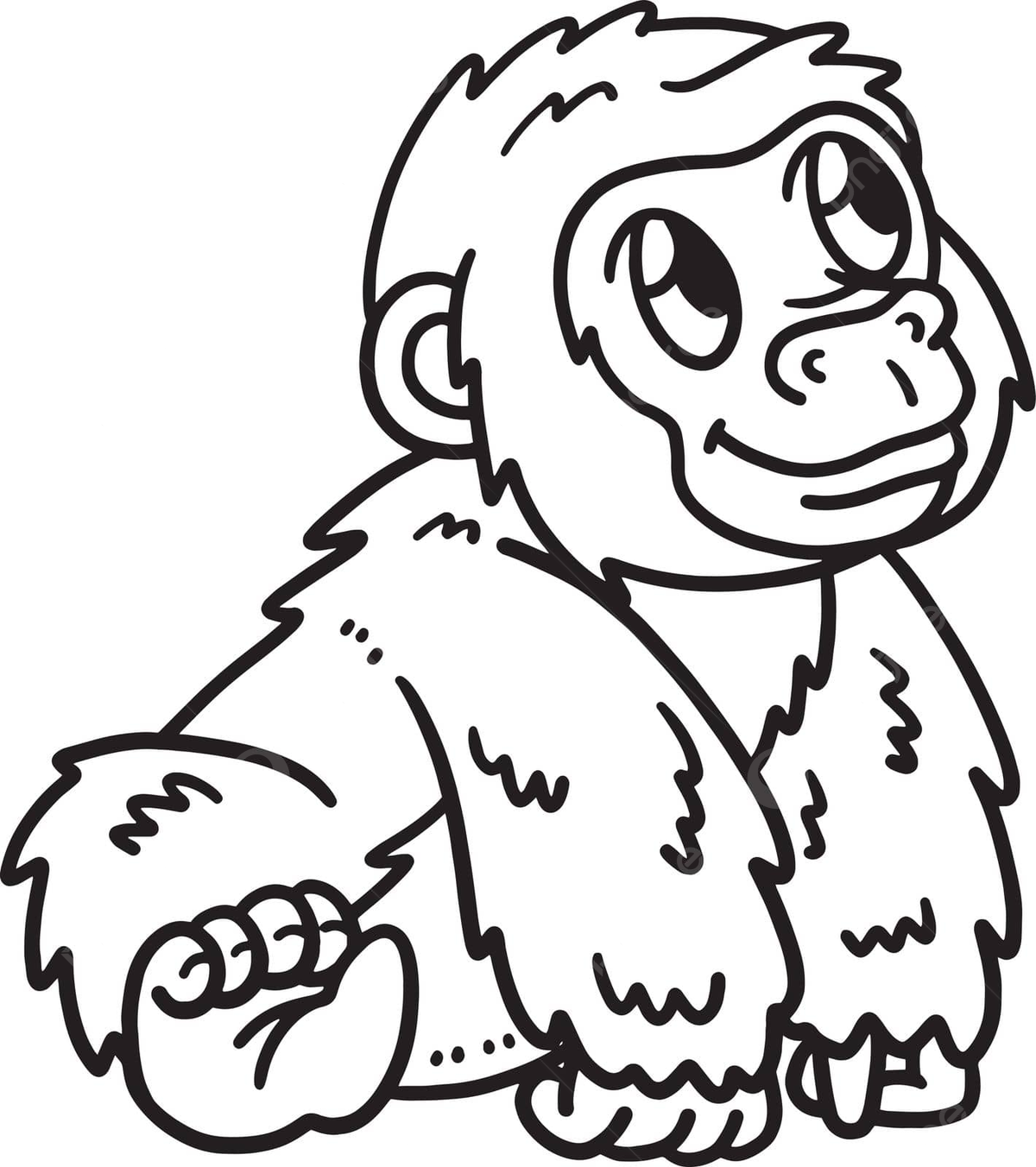 Gorilla coloring book png transparent images free download vector files