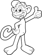 Monkeys coloring pages free coloring pages