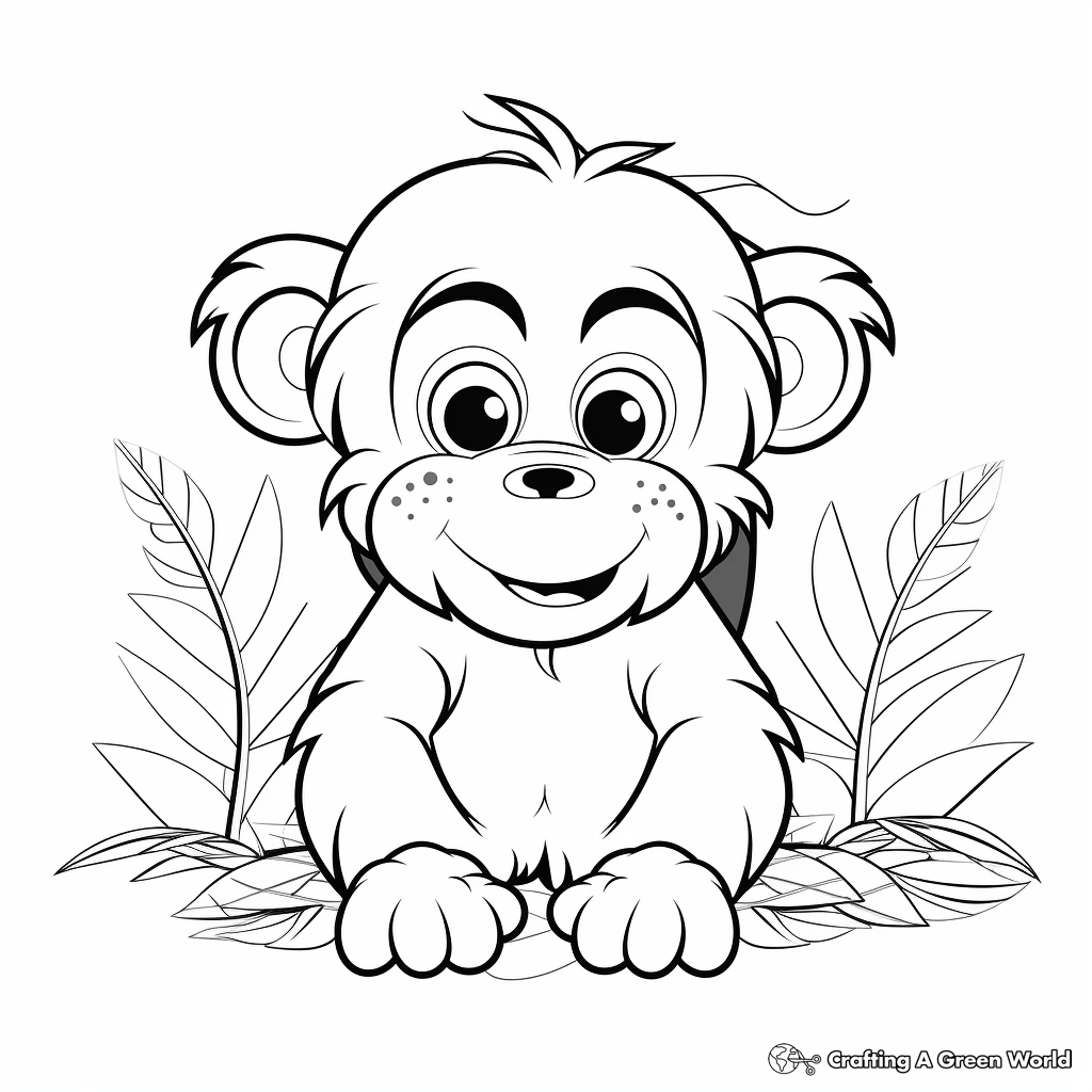 Chimpanzee coloring pages