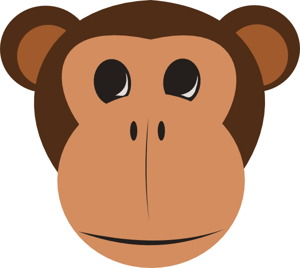 Monkey face clip art at