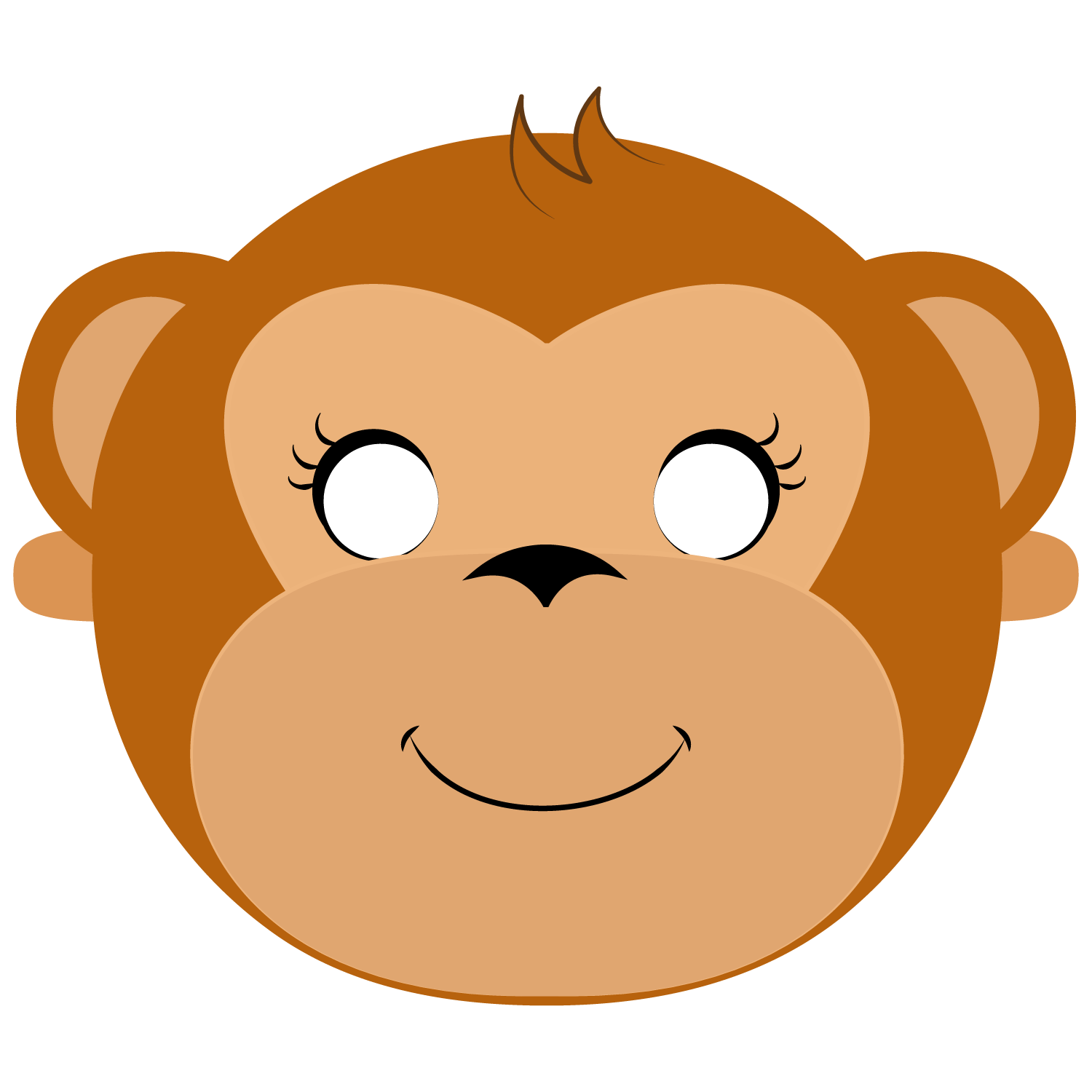 Monkey mask template free printable papercraft templates