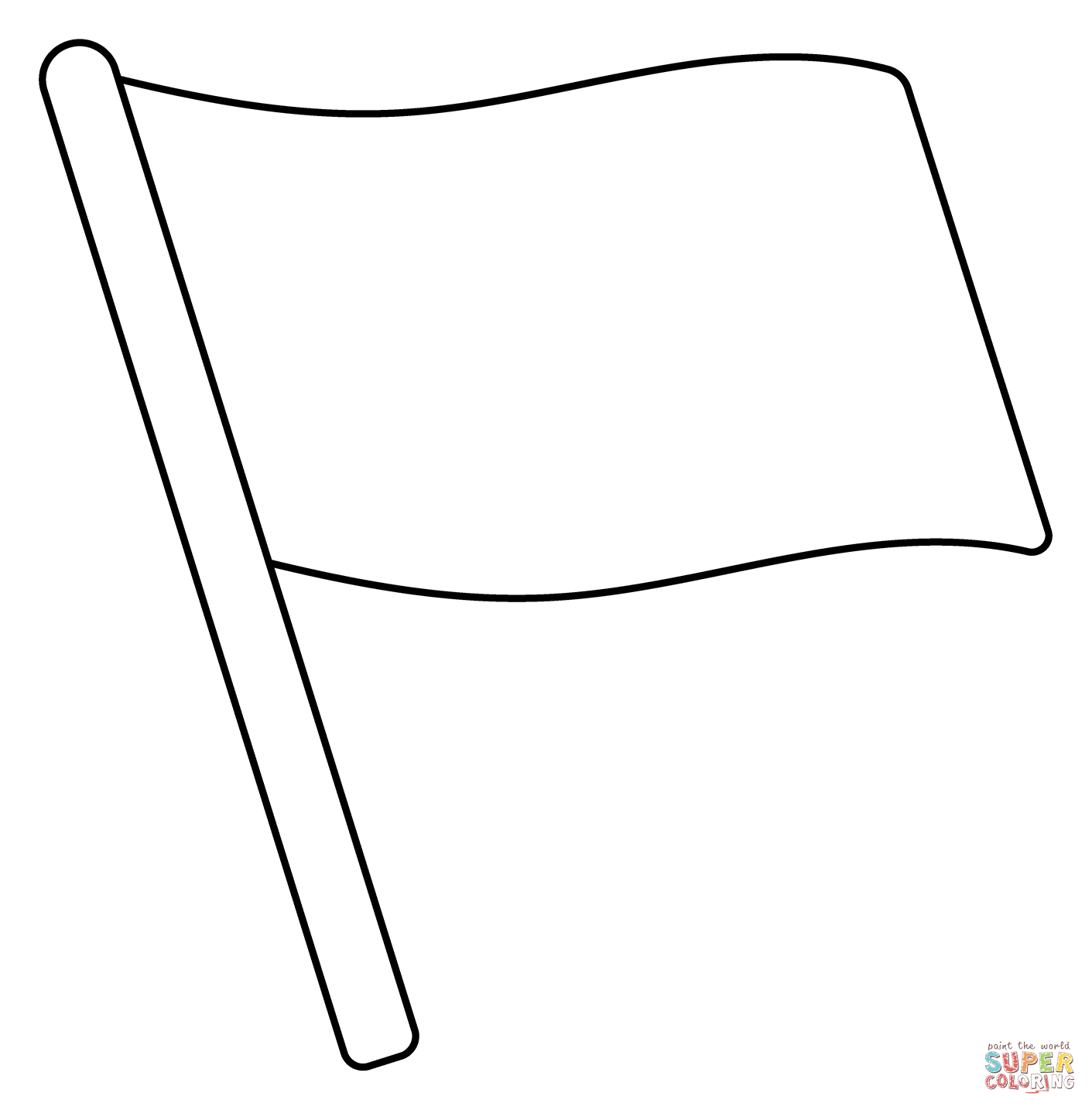 White flag emoji coloring page free printable coloring pages