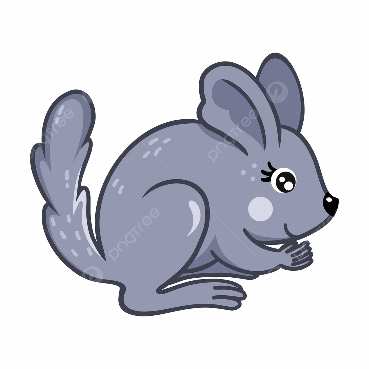 Adorable chinchilla in a white background ideal pet for kids vector artwork with cartoon figure vector hand drawn beautiful design png and vector with transparent background for free download