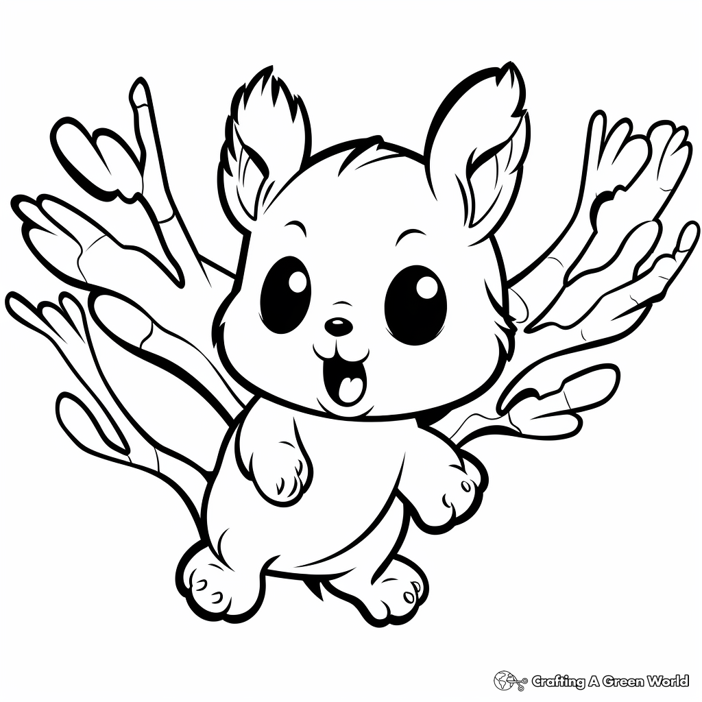 Flying squirrel coloring pages