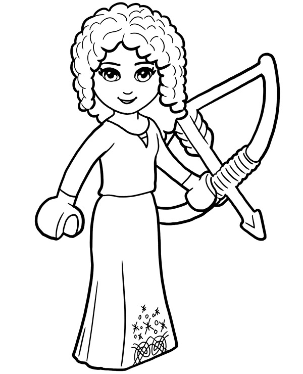 Lego merida coloring page