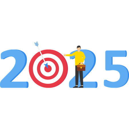 Best new year target illustration download in png vector format