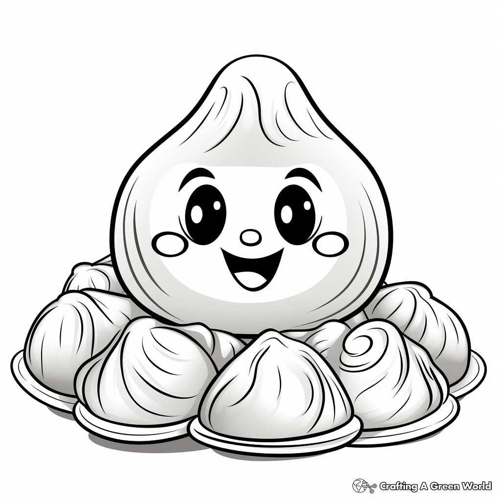 Dumpling coloring pages