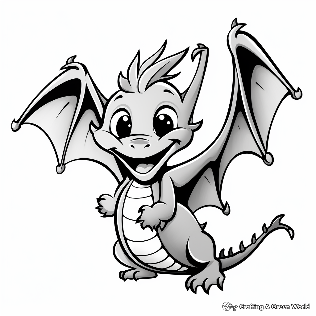 Cartoon dragon coloring pages