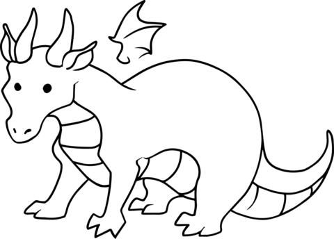 Cartoon dragon coloring page free printable coloring pages