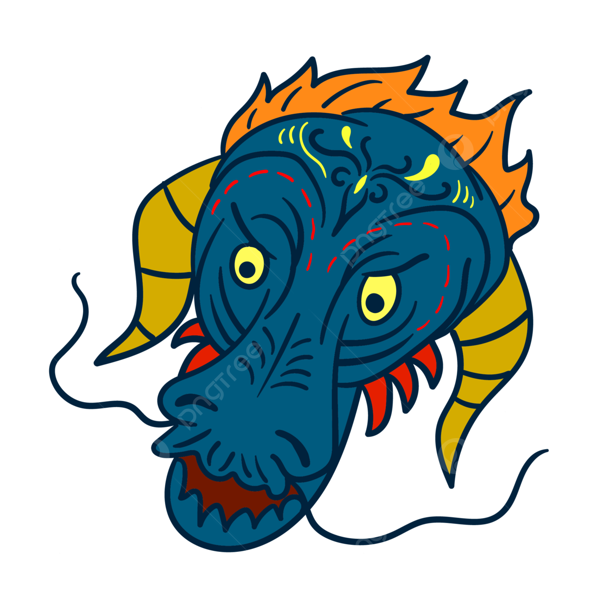 Chinese dragon head vector art png images free download on