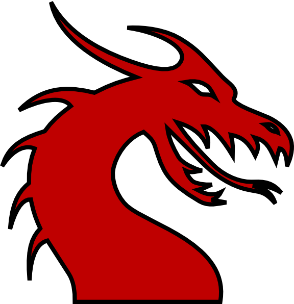 Red dragon clipart