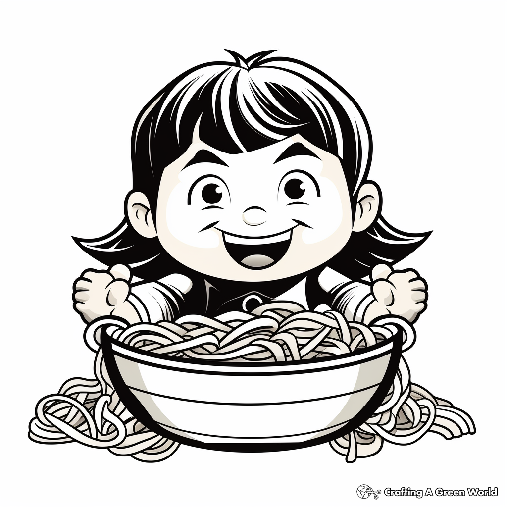 Noodle coloring pages