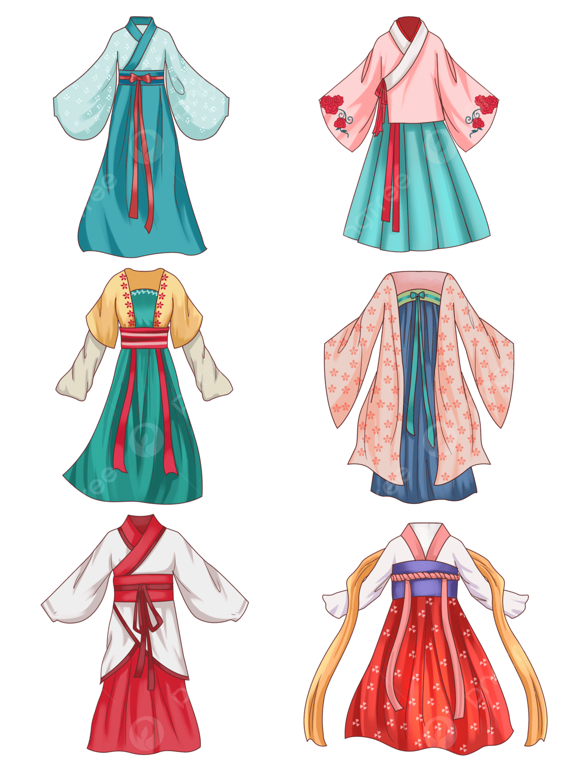 Chinese costume clipart transparent background hanfu chinese style ancient clothing chinese style decorative pattern antiquity png image for free download