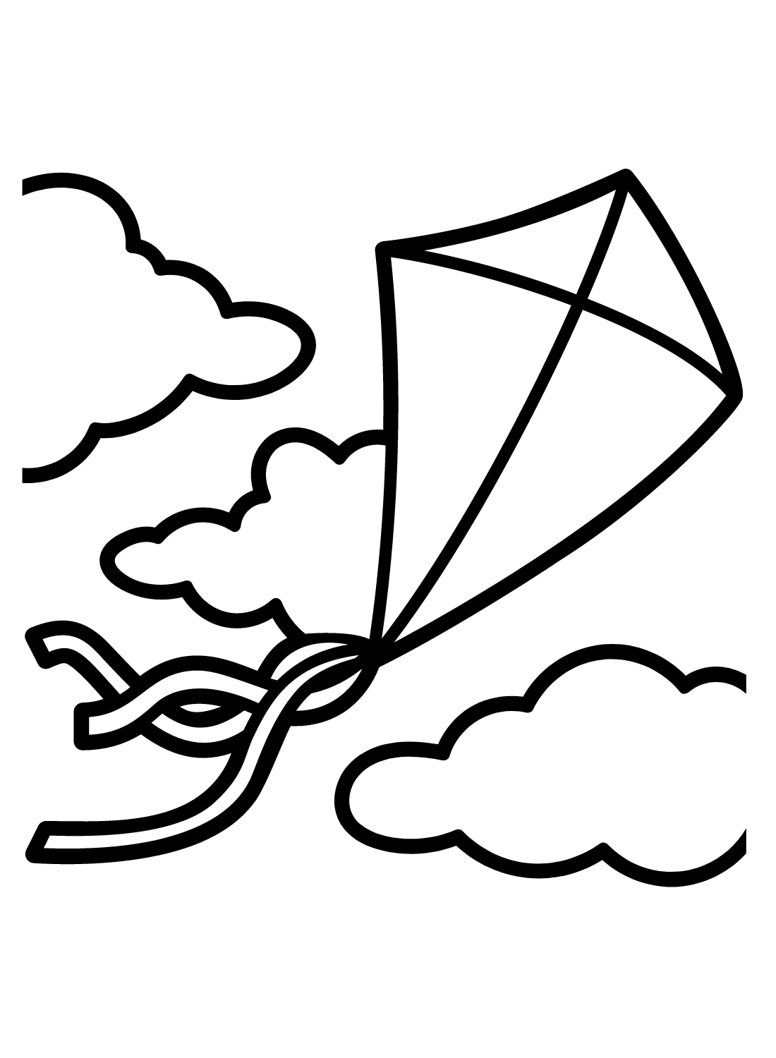 Kite coloring pages printable for free download