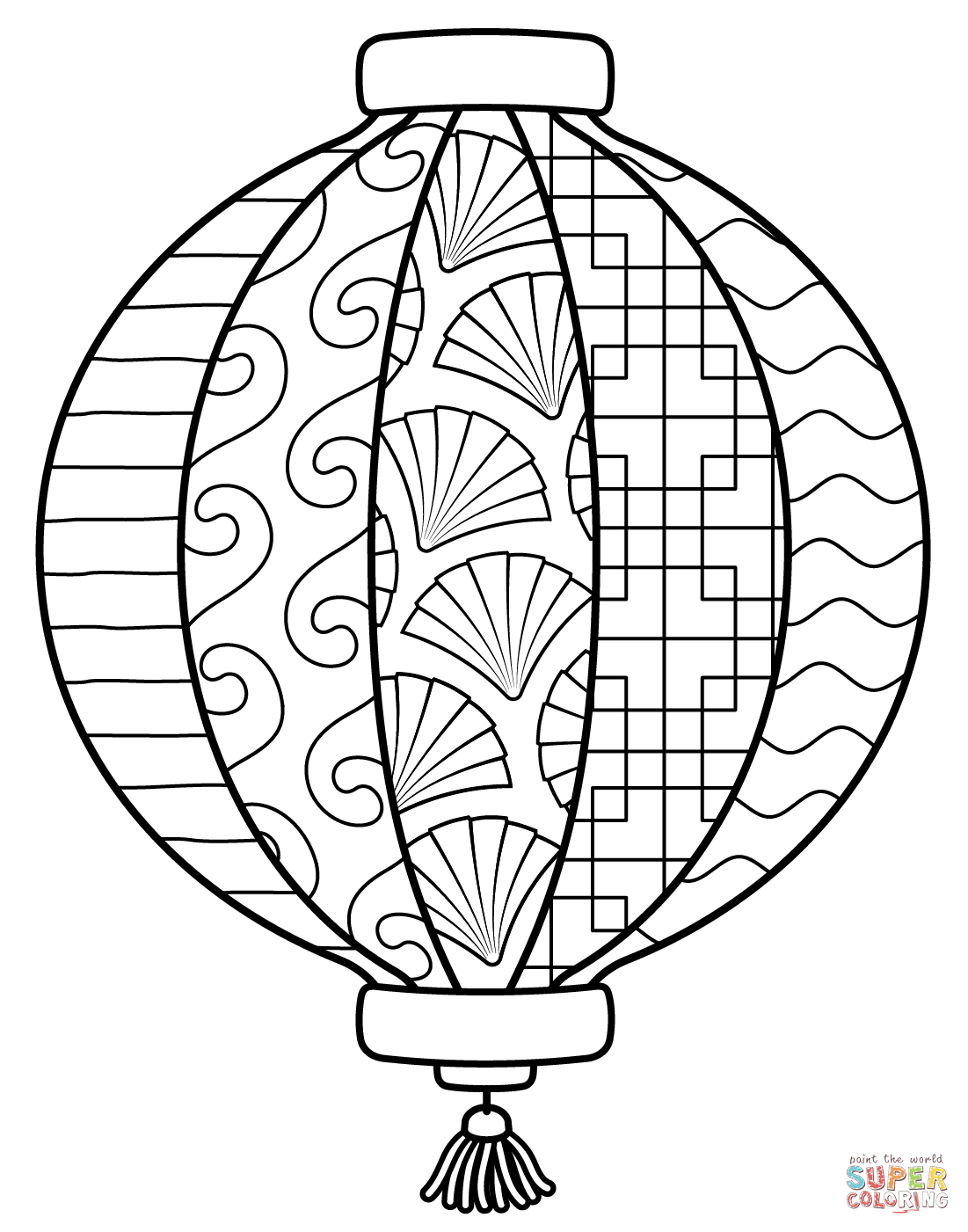 Chinese lantern coloring page free printable coloring pages