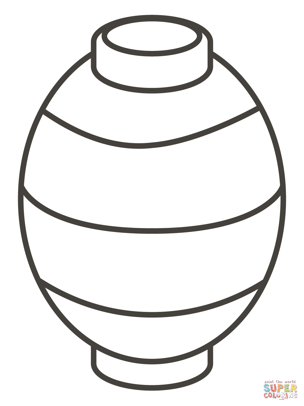 Red paper lantern coloring page free printable coloring pages