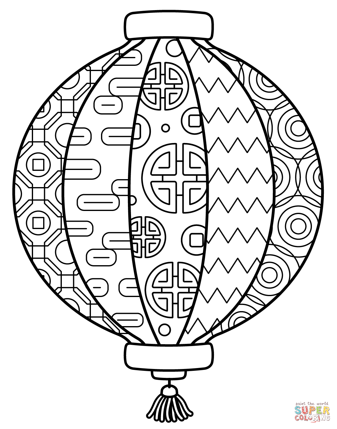 Chinese lantern coloring page free printable coloring pages