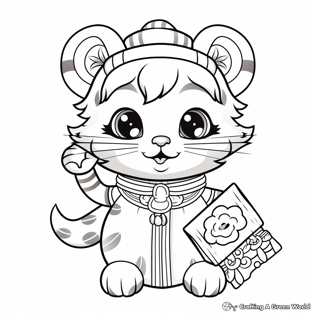 Chinese new year coloring pages