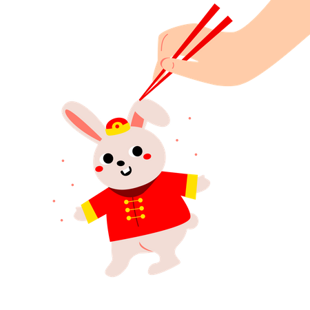 Chinese rabbit illustrations