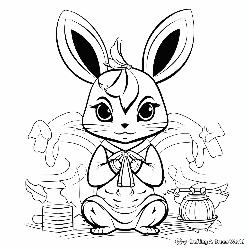 Year of the rabbit coloring pages