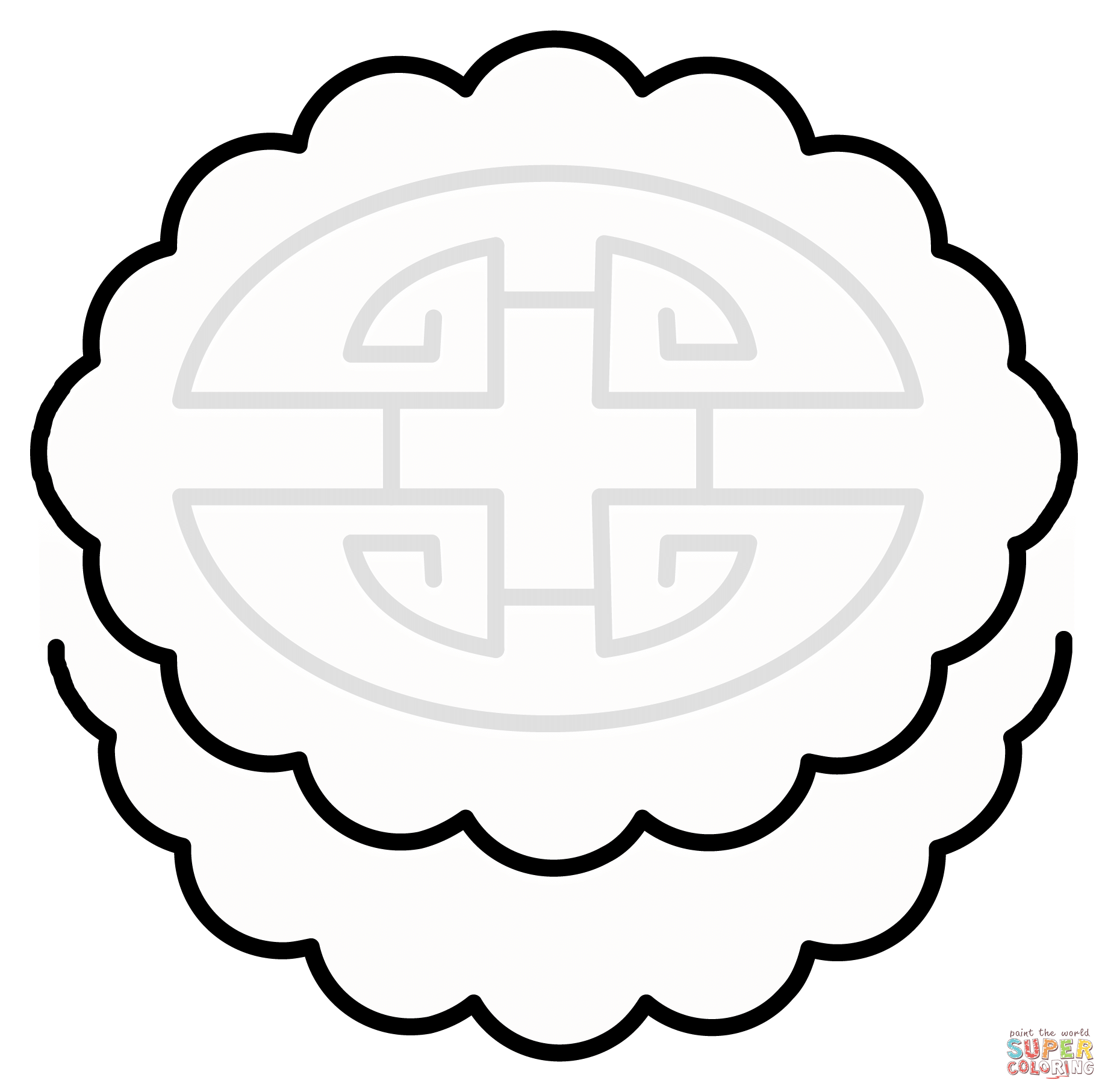 Moon cake emoji coloring page free printable coloring pages