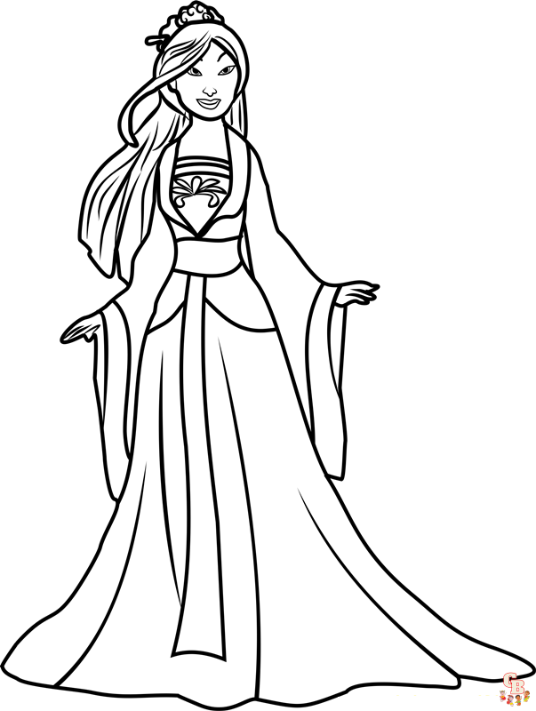 Mulan coloring pages