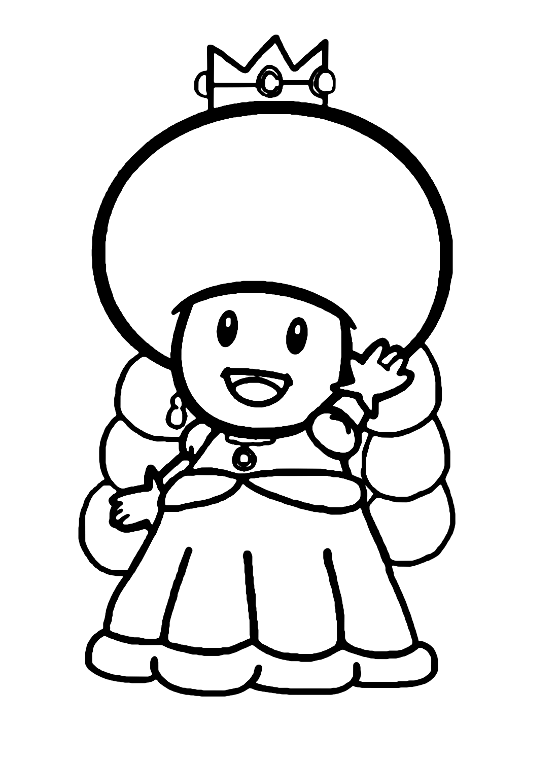 Toadette princess coloring page