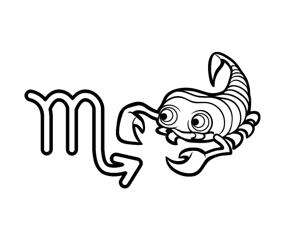 Scorpio coloring page